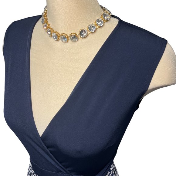 ENFOCUS STUDIO Maxi Dress Size 8 Deep V Plunge Crossover Neckline Sleeveless - Picture 3 of 11